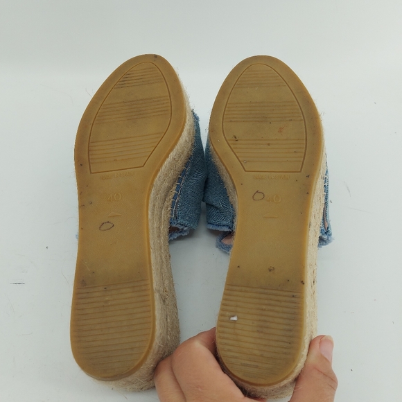 Manebí San Francisco Denim Wedge Slide - Picture 8 of 8